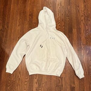Off-White White Hoodie Sweatshirt Casual Top